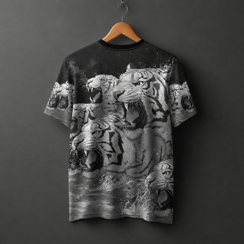 Fierce Tiger Graphic Streetwear T-Shirt