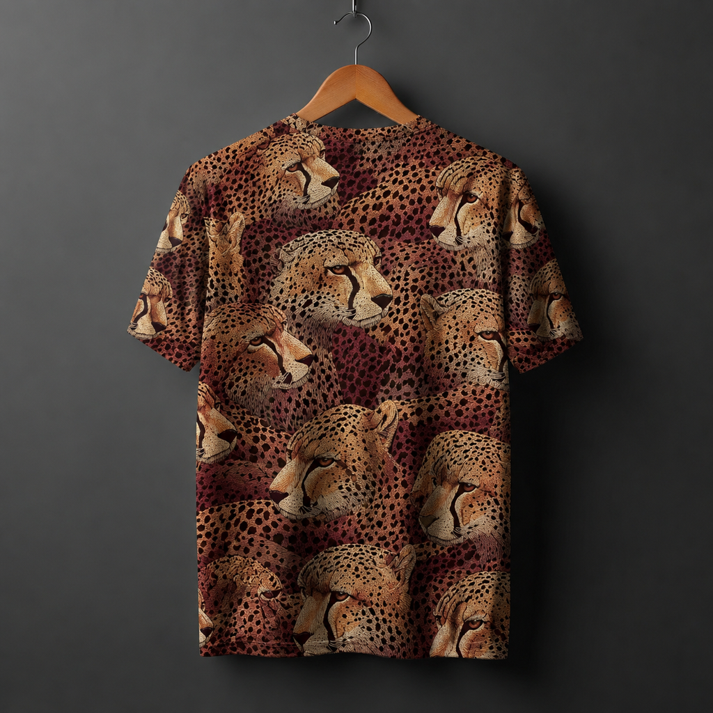 Wild Cheetah Print Streetwear T-Station