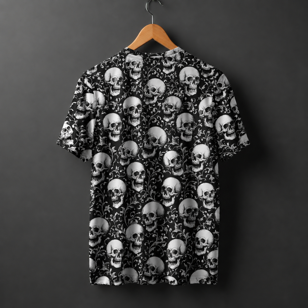 Vintage Skull Print Regular Fit T-Shirt