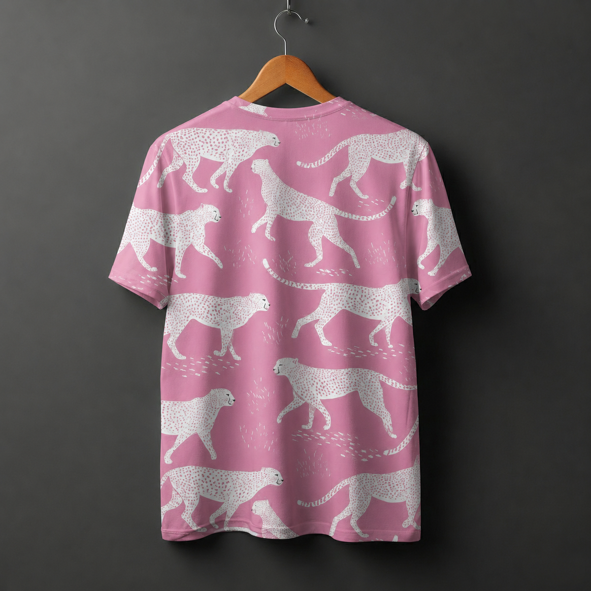 Pink Leopard Printed T-Shirt