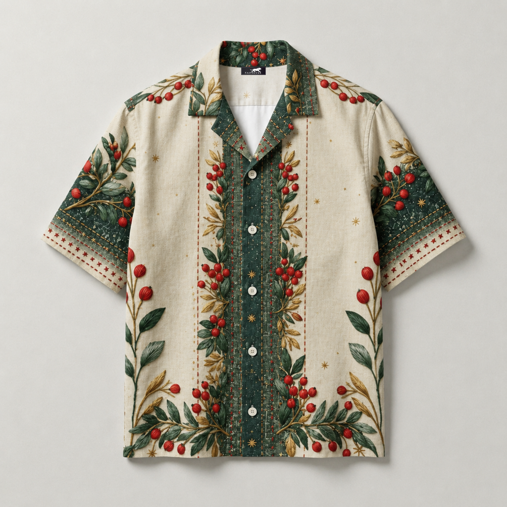 Botanical Heritage Cuban Collar Shirt