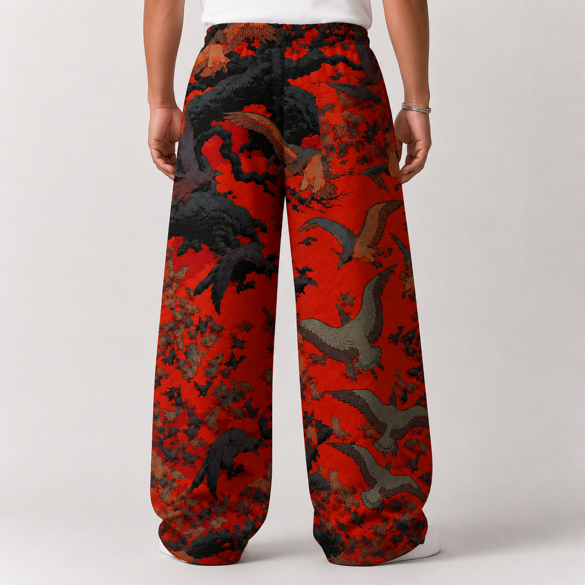 Crimson Raven Baggy Pants