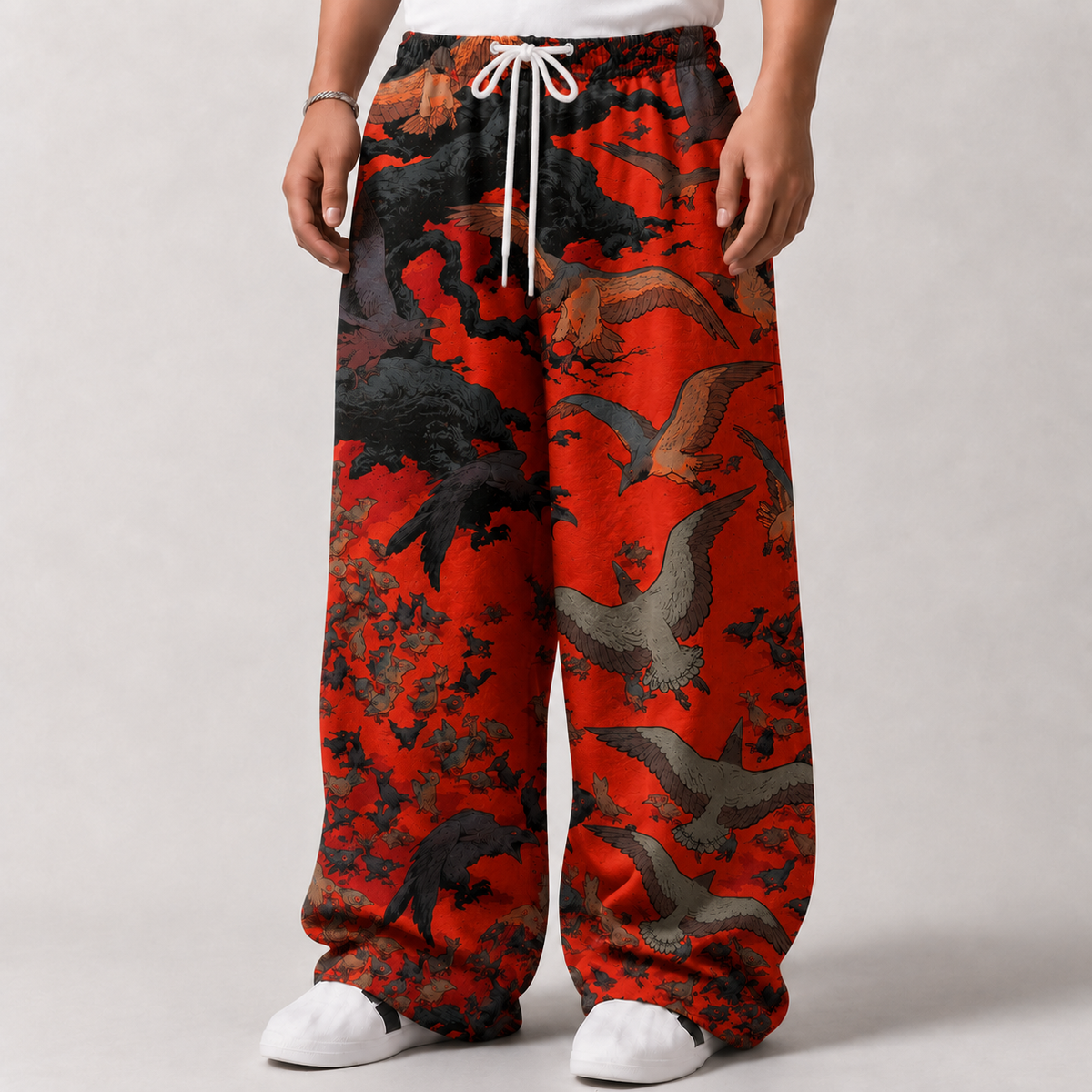 Crimson Raven Baggy Pants