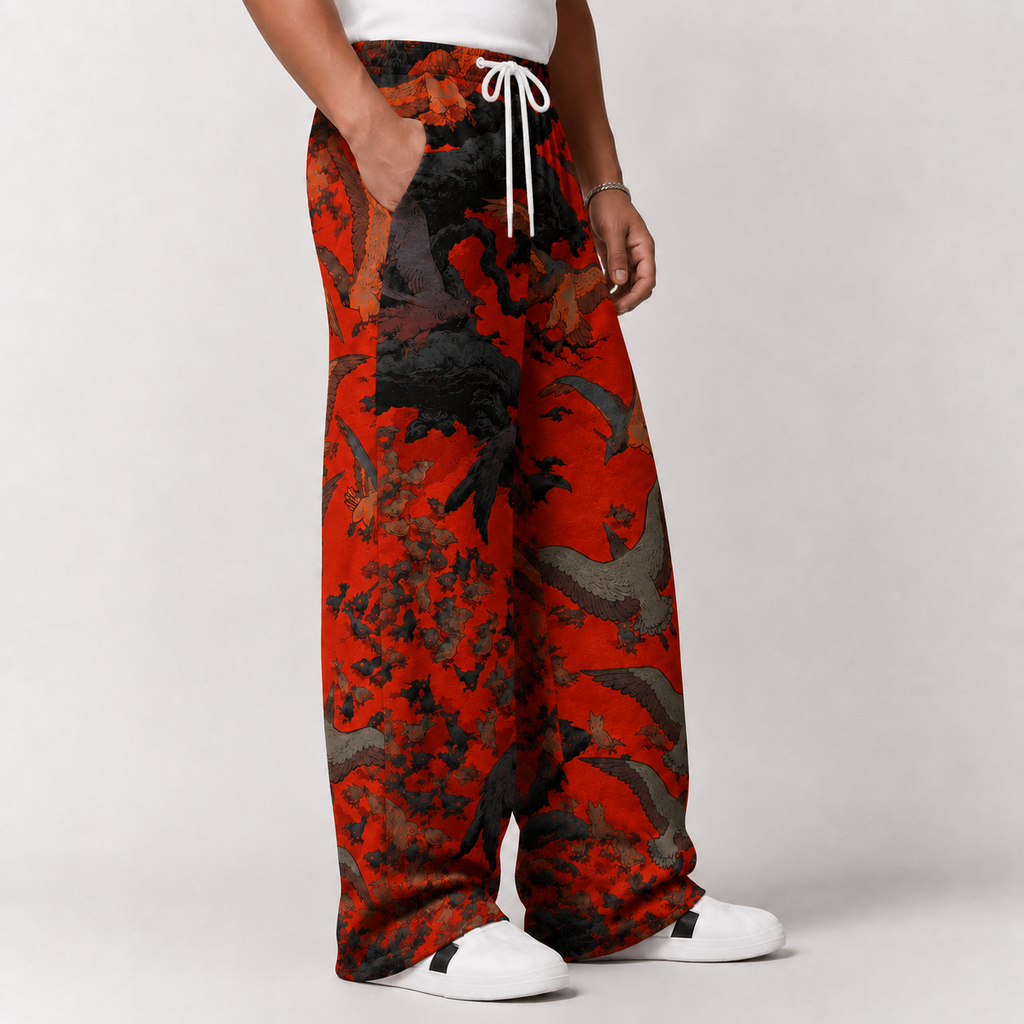 Crimson Raven Baggy Pants
