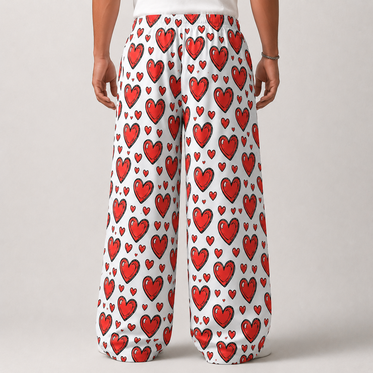 Heart Pop Graphic Oversized Pants