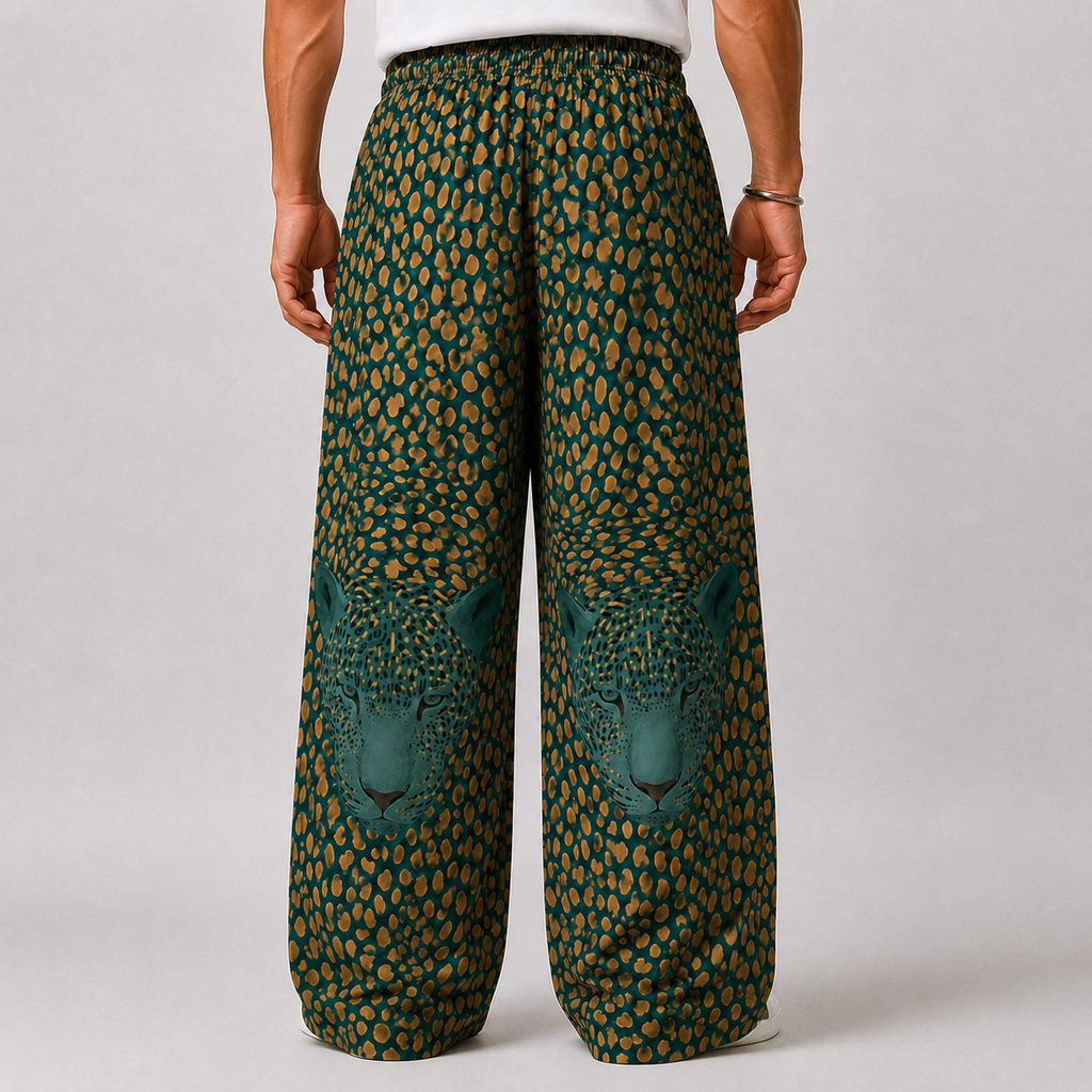 Leopard Face Unisex Baggy Pants