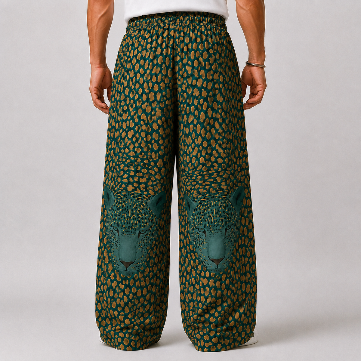 Leopard Face Unisex Baggy Pants