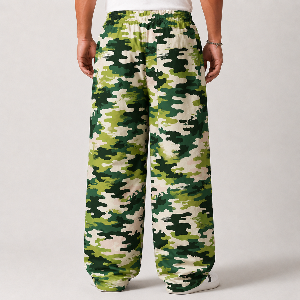Moss Camo Unisex Baggy Pants (1)