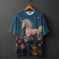 Mystic Unicorn Oversized Graphic T-Shirt