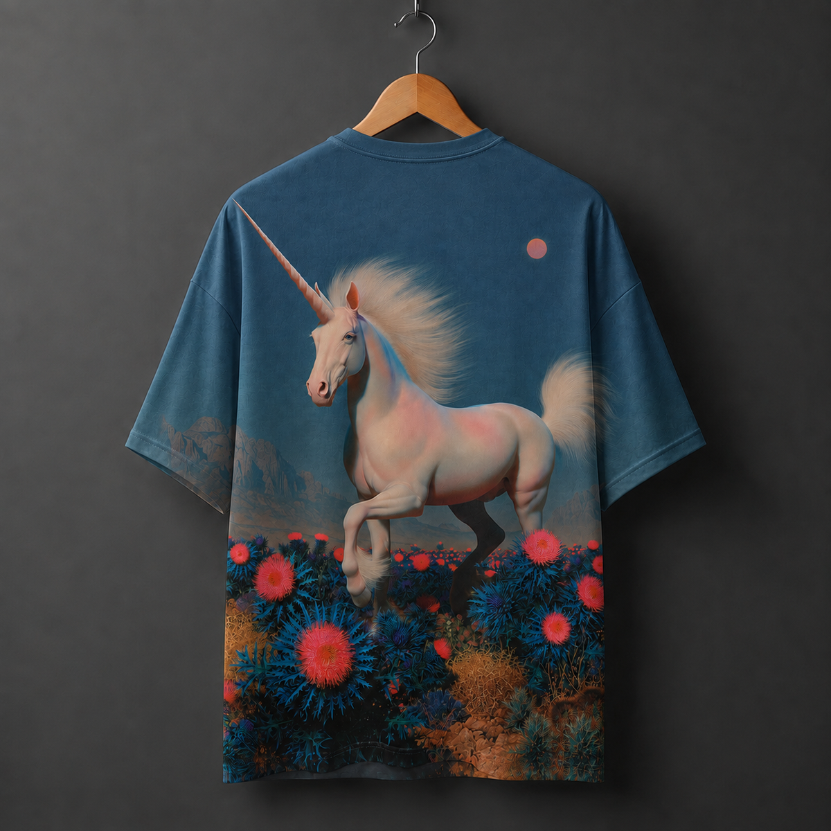 Mystic Unicorn Oversized Graphic T-Shirt