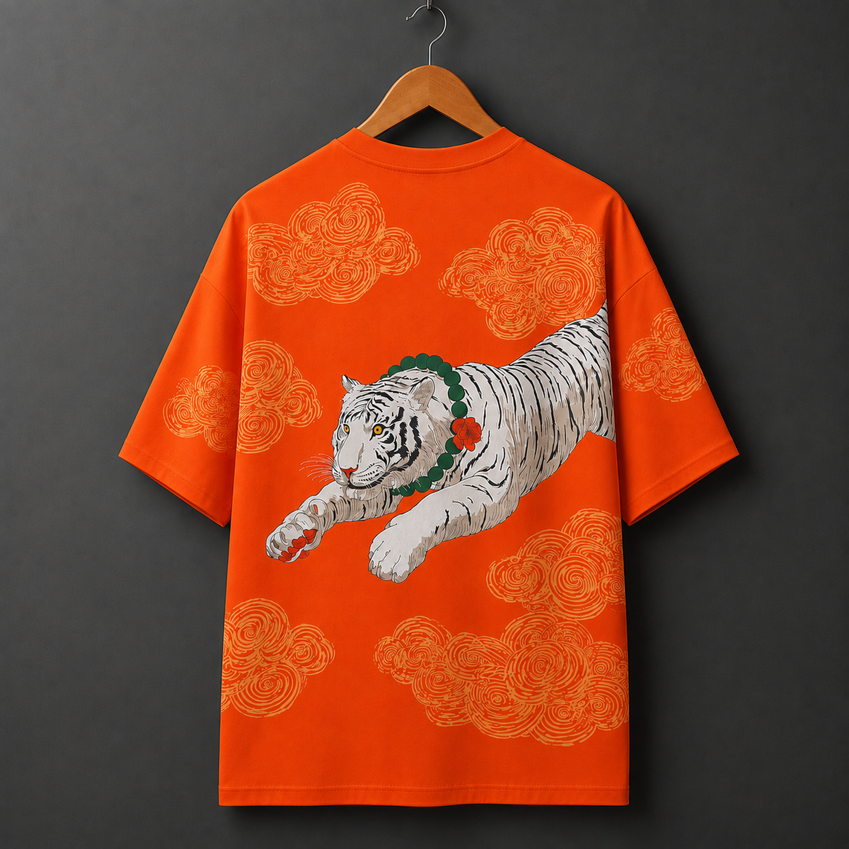 Mystic Tiger Cloud Oversized Graphic T-Shirt