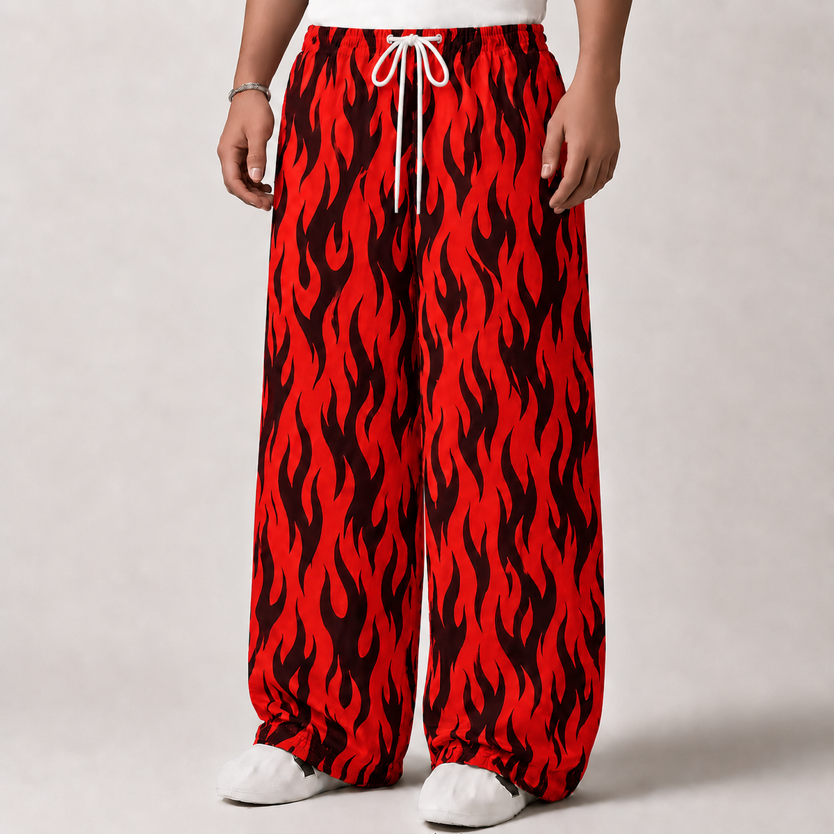 Red Flame Oversized Unisex Pants