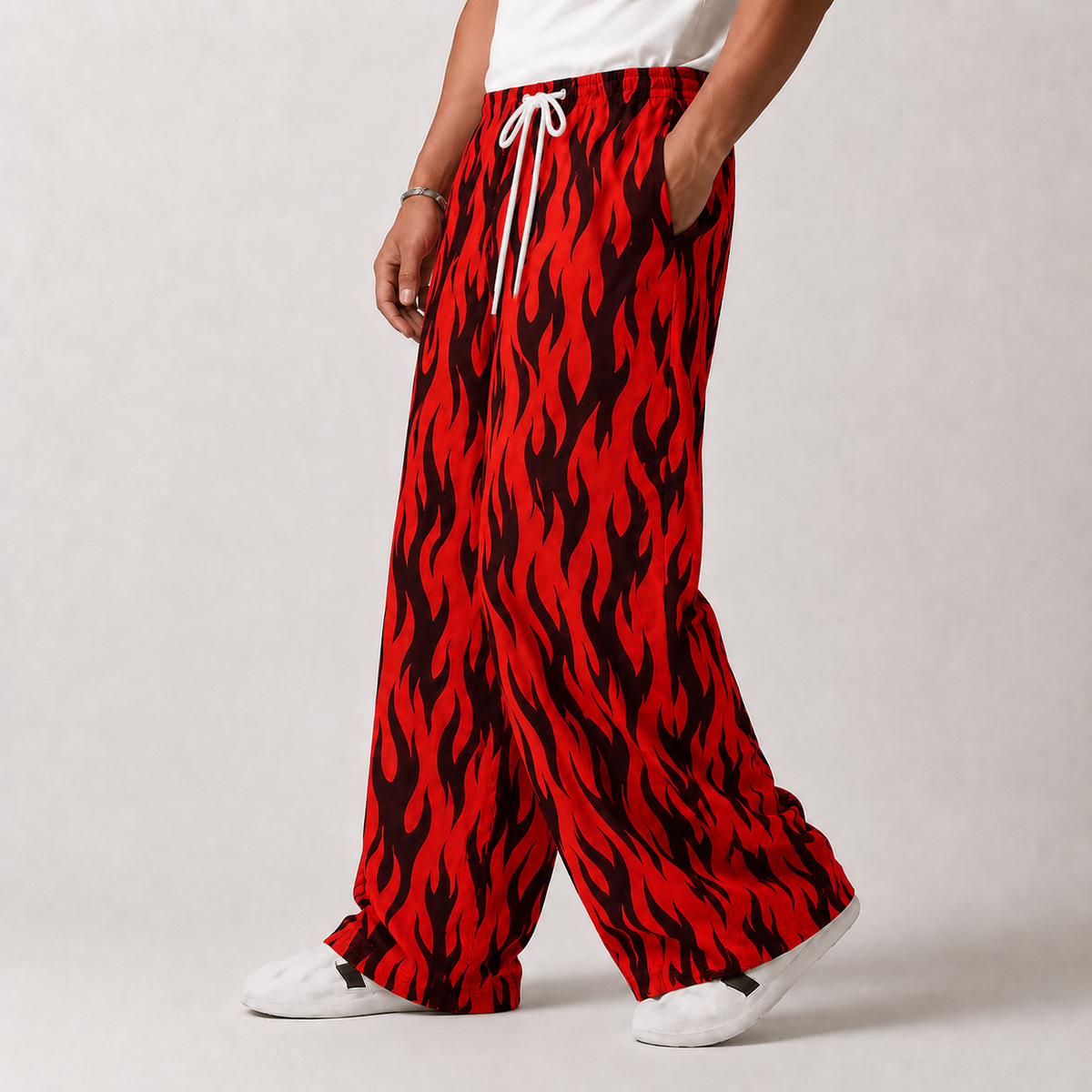 Red Flame Oversized Unisex Pants