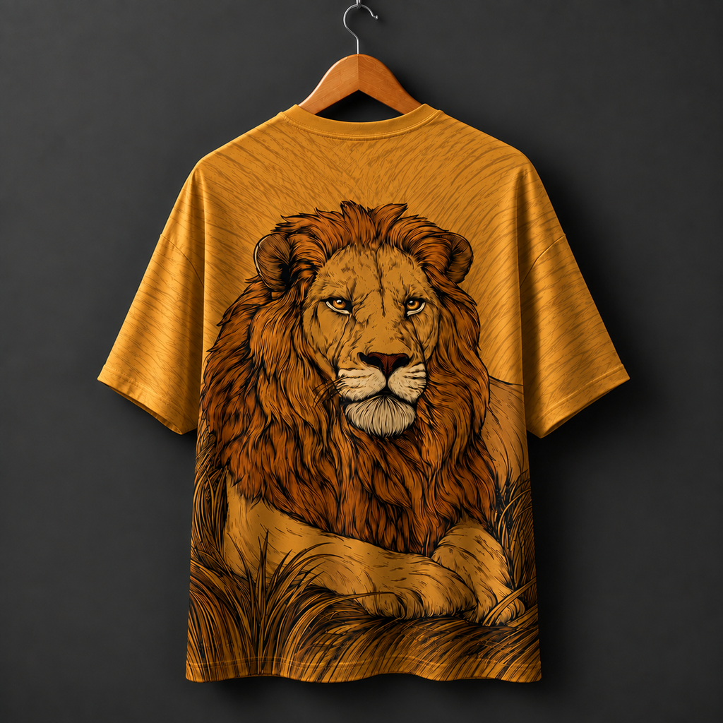 Royal Lion Oversized Graphic T-Shirt
