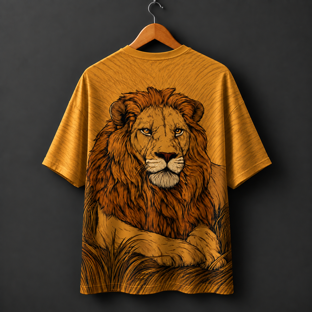 Royal Lion Oversized Graphic T-Shirt