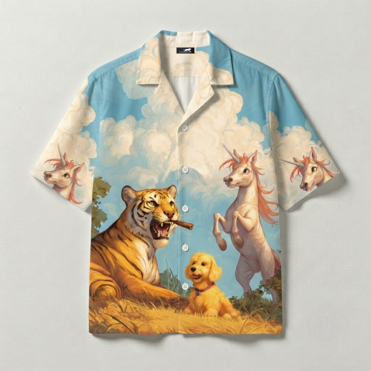 The Grand Illusion Cuban Collar Shirt | Mythic Kingdom