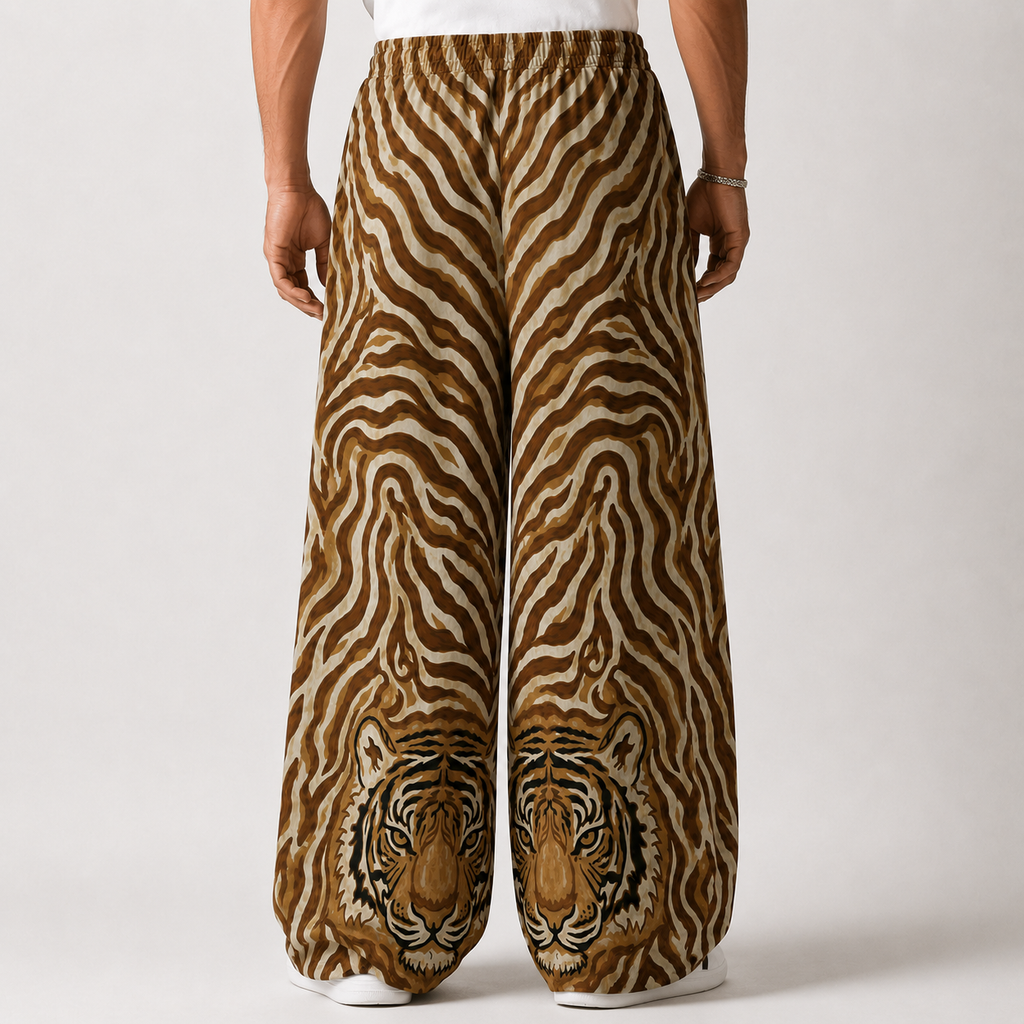 Tiger Face Wide Leg Lounge Trousers