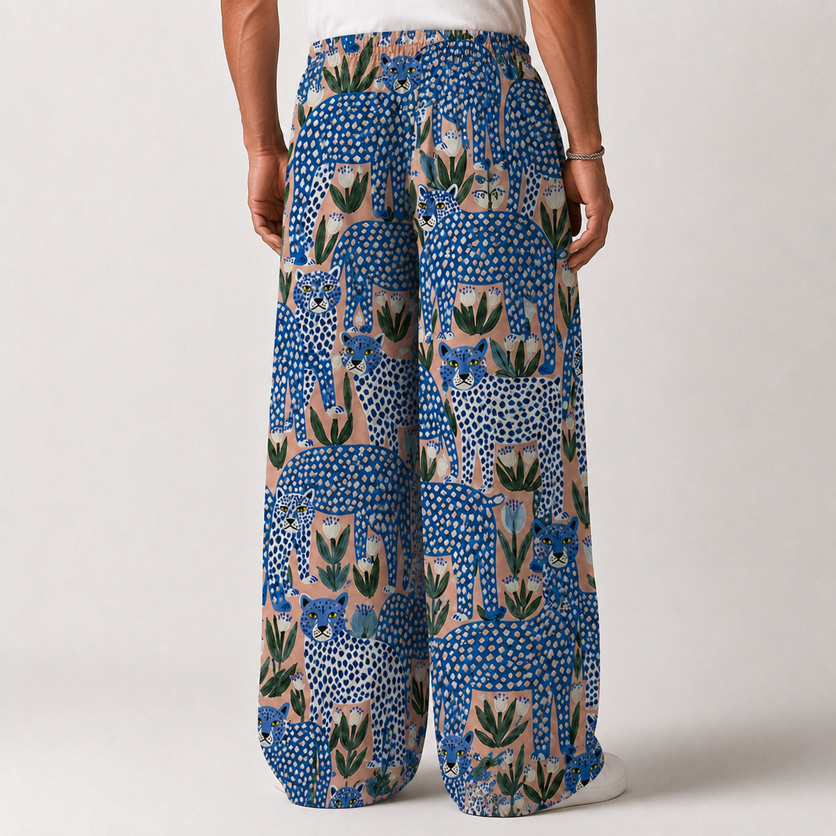 Wild Botanical Panther Unisex Wide Leg Pants