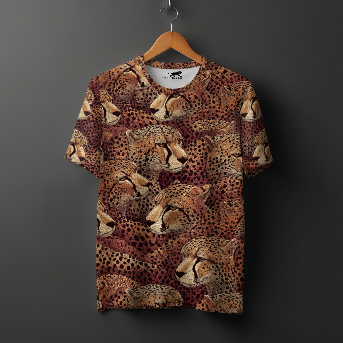 Wild Cheetah Print Streetwear T-Station