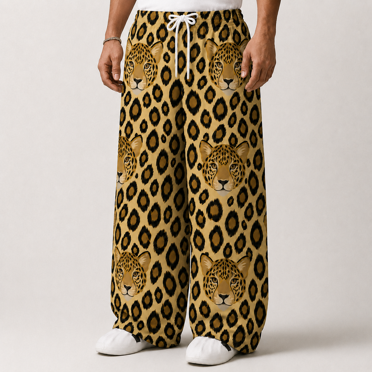 Wild Leopard Oversized Baggy Pants