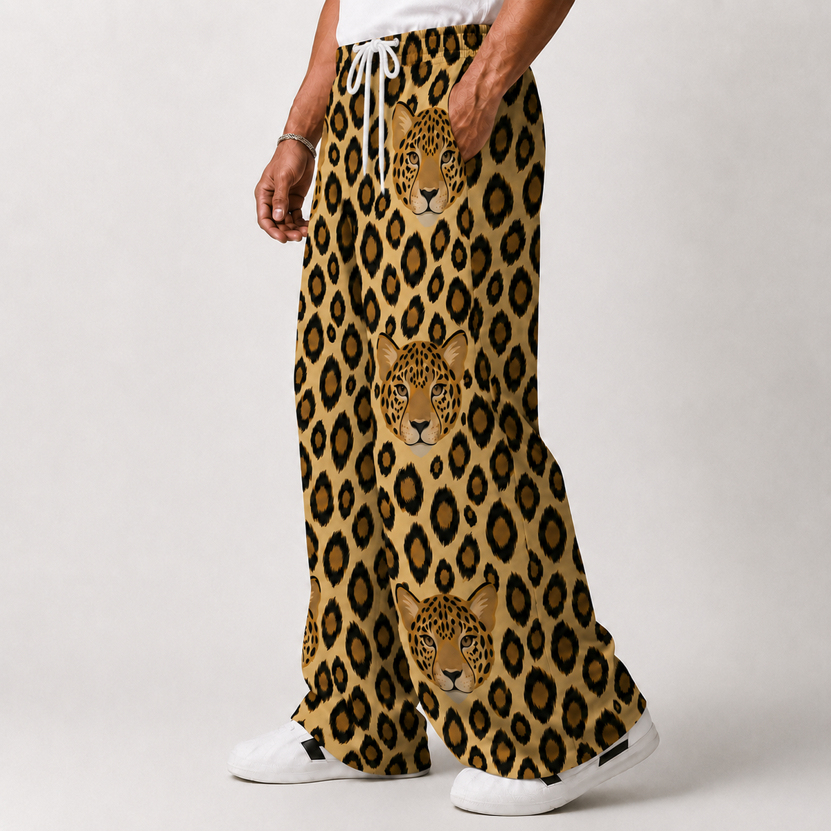 Wild Leopard Oversized Baggy Pants