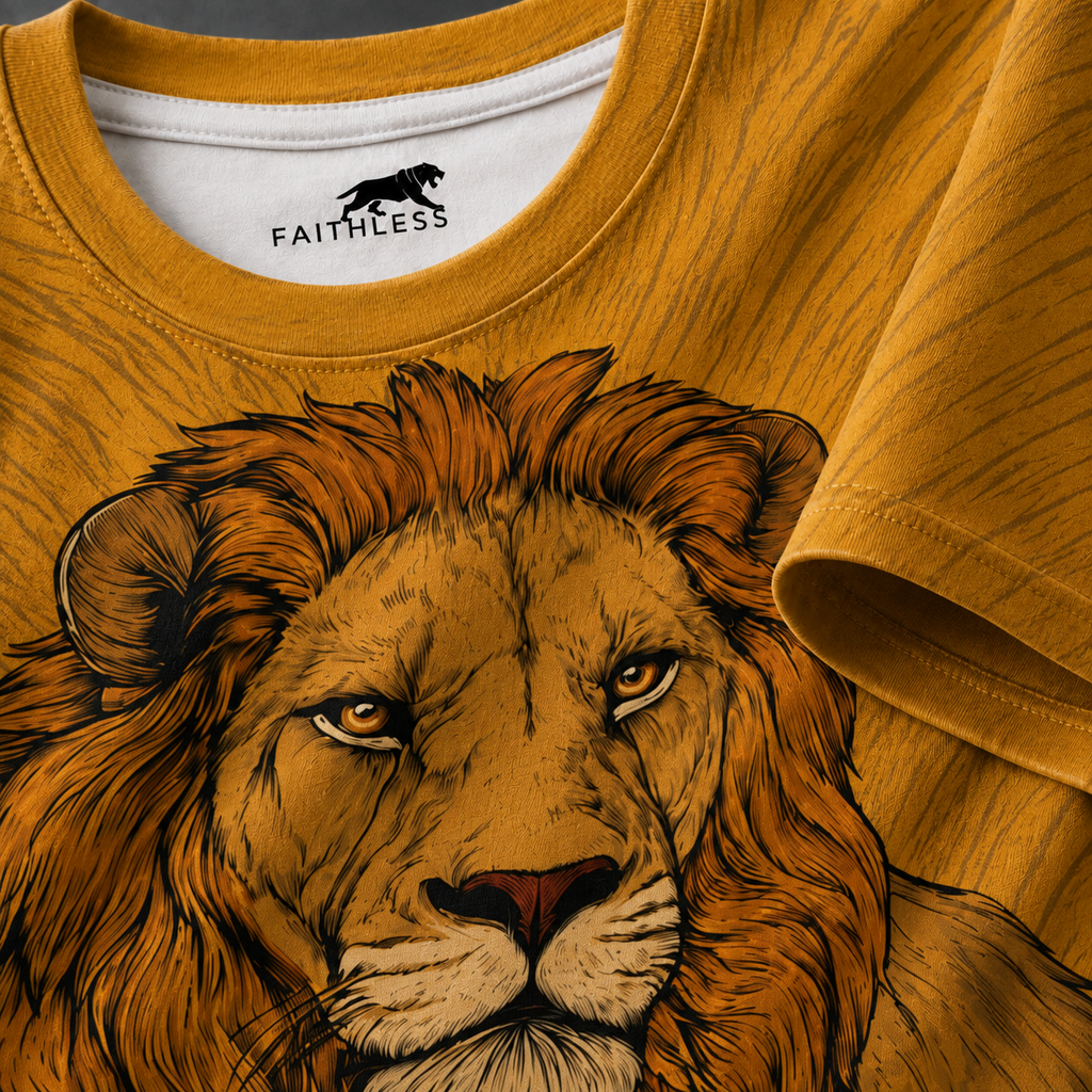 Royal Lion Oversized Graphic T-Shirt