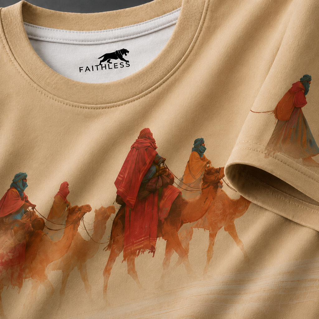 Desert Caravan Oversized Graphic T-Shirt