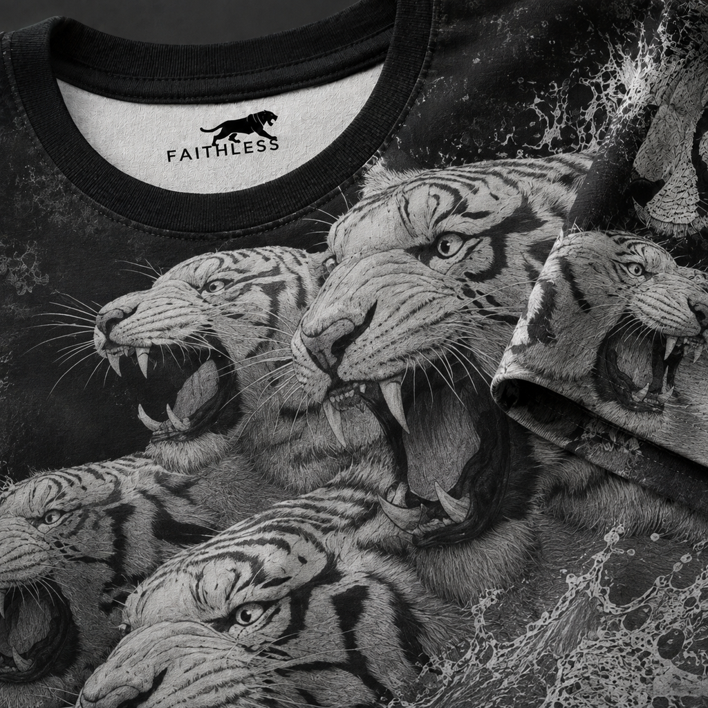 Fierce Tiger Graphic Streetwear T-Shirt