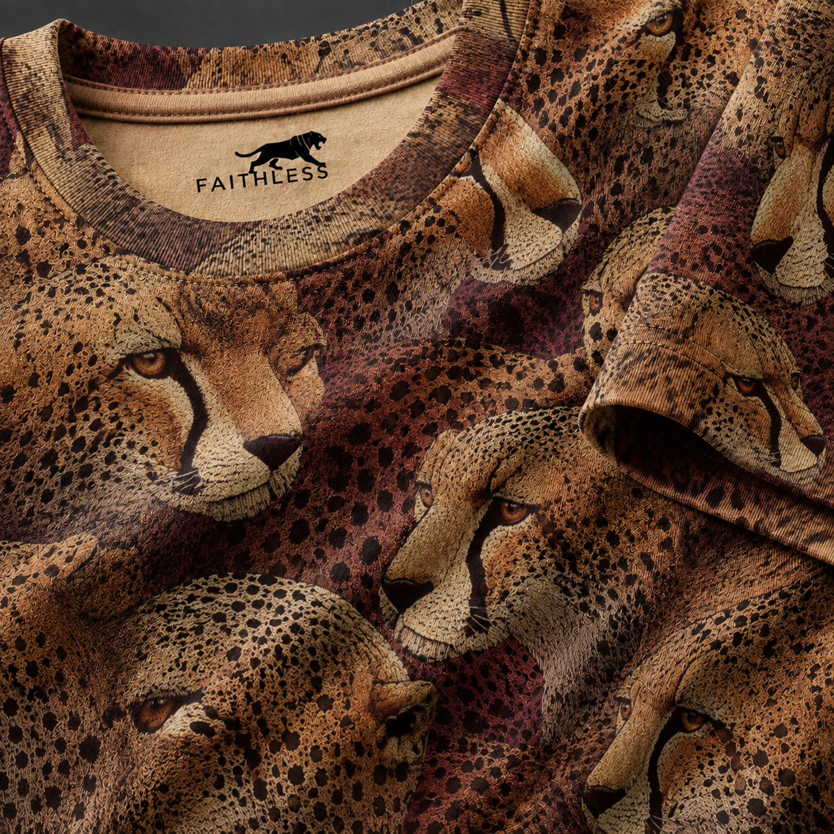 Wild Cheetah Print Streetwear T-Station