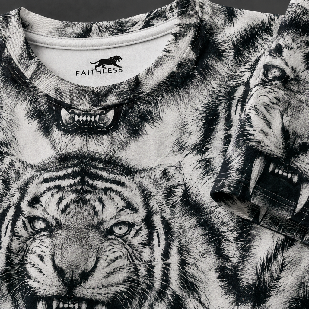 Roaring White Tiger Regular Fit T-Shirt
