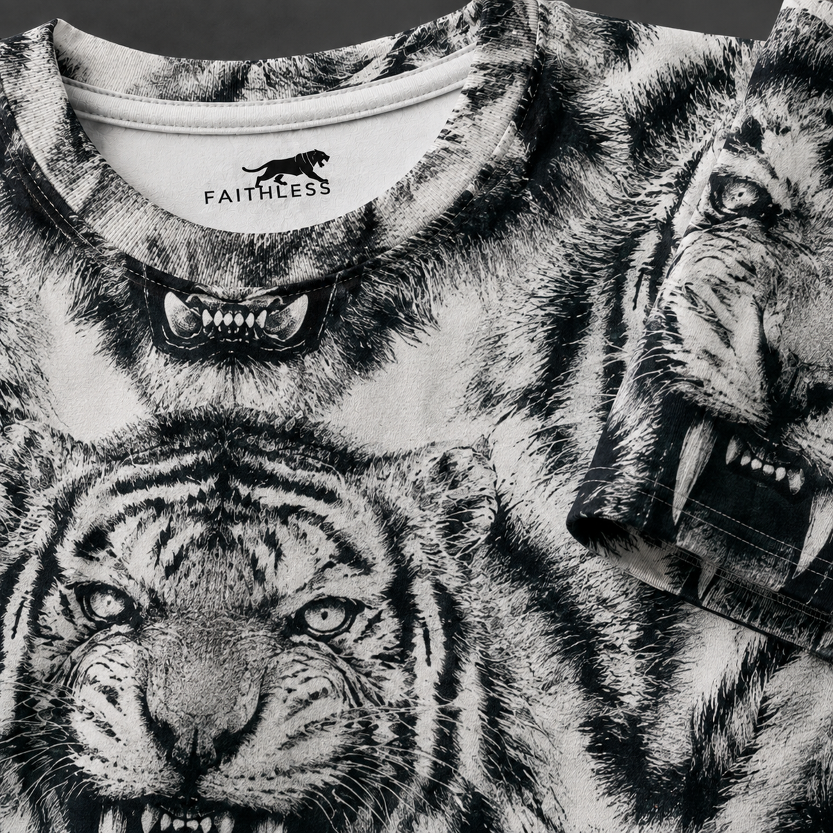 Roaring White Tiger Regular Fit T-Shirt